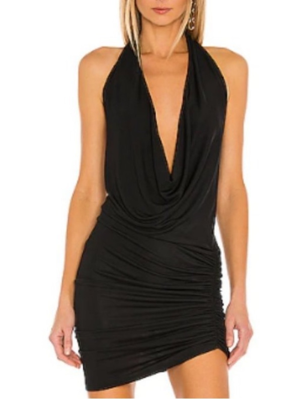 Michael Costello x REVOLVE Izzy Mini Dress in Black Size Medium M NWT